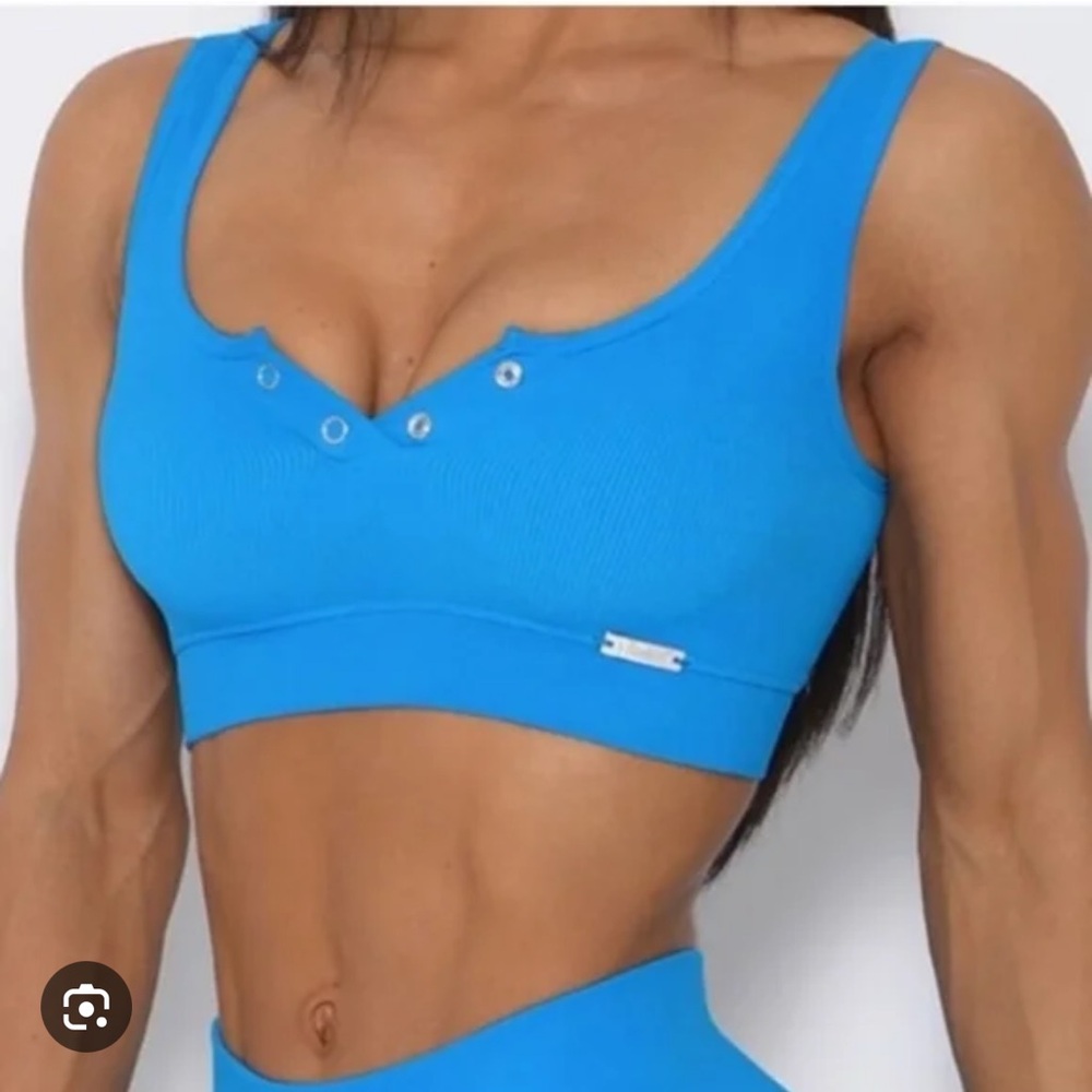 Bombshell Sportswear Blue Snap Seamless Bra XS/S
